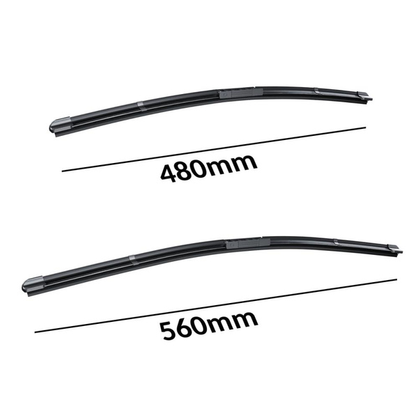 Escovas limpa-vidros para pára-brisas para Dacia Logan II Minivan, Pick-Up, Sedan (03.2015-2020) - planas