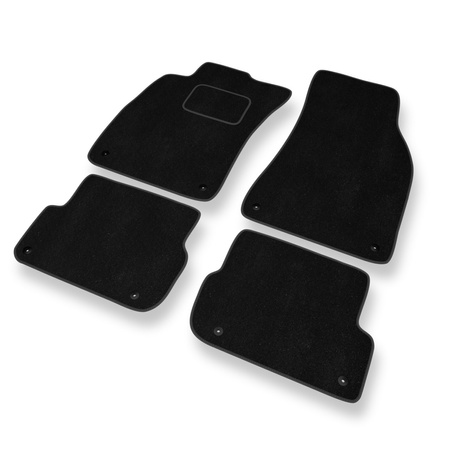 Tapetes de veludo para carros Audi A6 III C6 FL (2006-2011) - Tapetes para carros preta