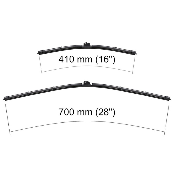 Escovas limpa-vidros para pára-brisas para Volkswagen Golf Sportsvan Minivan (2014-2020) - planas