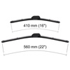 Escovas limpa-vidros para pára-brisas para Alfa Romeo 147 Hatchback (11.2000-06.2005) - planas