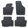 Tapetes de borracha para automóveis Volkswagen Sharan II (2010-2022) - preto