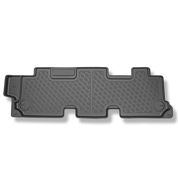 Conjunto de tapetes de bagageira e tapetes de carro feitos sob medida para Volkswagen Caravelle T5 Van (2003-05.2015) - longa distância entre eixos; para a terceira fileira de assentos; 3ª fileira completa (TT - 3ª fileira)