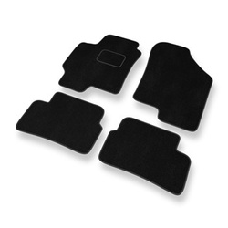 Tapetes de veludo para carros Hyundai Coupe III Coupé (2002-2009) - Tapetes para carros preta