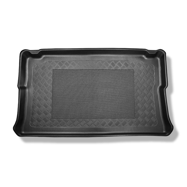 Tapete para a bagageira projetado para Nissan NV300 Van (11.2016-....) - versão short; versão de passageiro (combi/tour); para a terceira fileira de assentos; assentos fixos, montados em ganchos