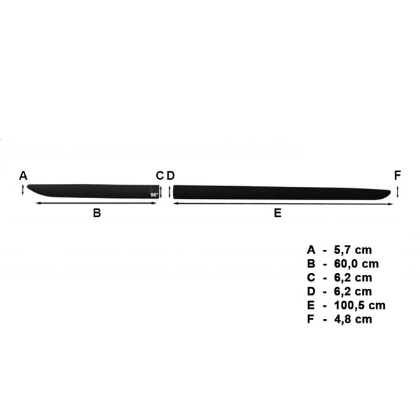 Fitas laterais compatíveis com Hyundai Kona SUV (2017-....)