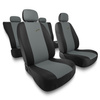 Capas de carro universais para Nissan Micra K11, K12, K13, K14 (1992-2019) - cinza claro