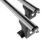 Suporte de tejadilho compatível com Dodge Grand Caravan Van (2006-2007) - bagageiro prata - mala de teto - rack de barras - Perfil T - Alumínio