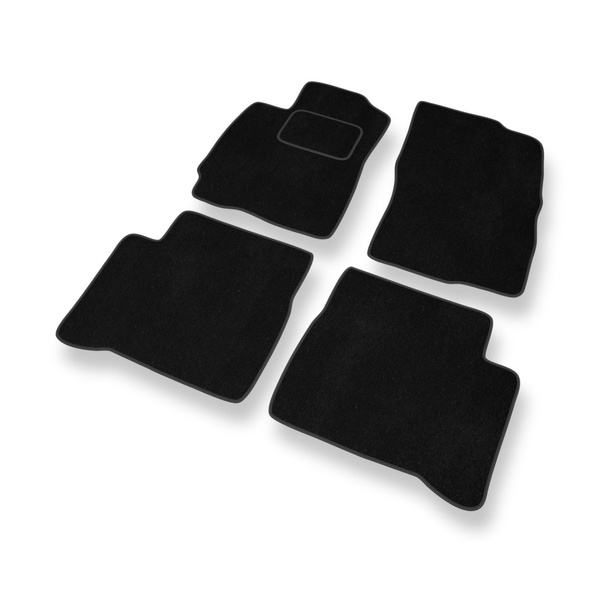 Tapetes de veludo para carros Mitsubishi Outlander I SUV (2001-2006) - Tapetes para carros preta