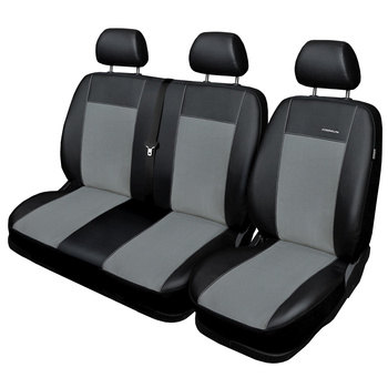 Conjunto de capas para bancos de carro Opel Movano B Van (2010-2022) assento do condutor e banco - cinza