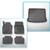 Conjunto de tapetes de bagageira e tapetes de carro feitos sob medida para Mazda 3 IV BP Hatchback (03.2019-....)
