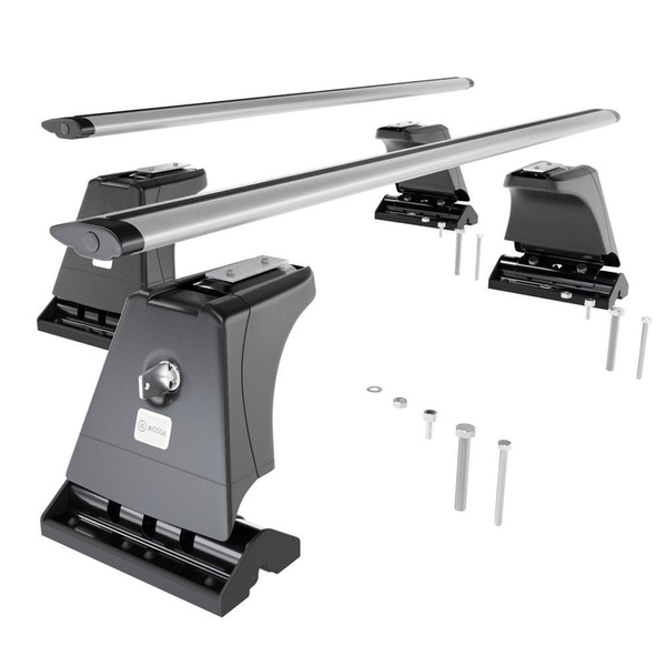 Suporte de tejadilho compatível com Fiat Panda III Hatchback (2012-....) - bagageiro prata - mala de teto - rack de barras - pontos de montagem - Alumínio