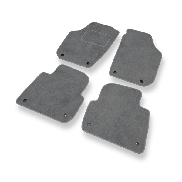 Tapetes de veludo para carros Skoda Roomster I Van (2006-2015) - Tapetes para carros cinza