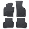 Tapetes de borracha para automóveis Volkswagen Passat B7 Sedan, Variant (2010-2014) - preto - 4 pcs.