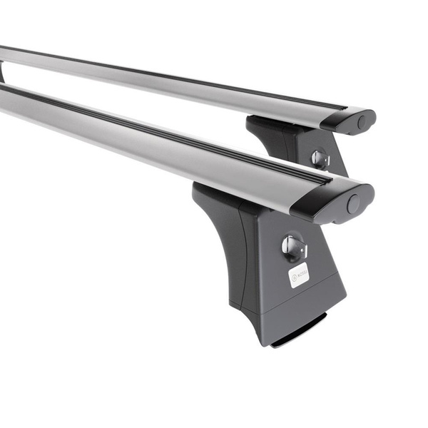 Suporte de tejadilho compatível com Toyota Avensis mk III Combo (2009-2019) - bagageiro prata - mala de teto - rack de barras - pontos de montagem - Alumínio