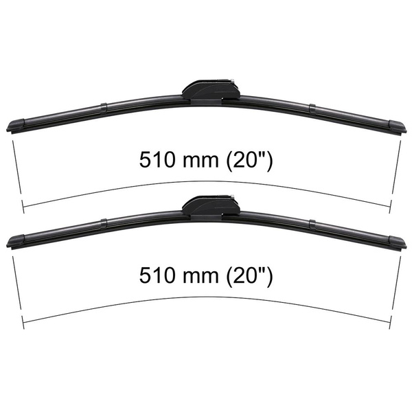 Escovas limpa-vidros para pára-brisas para Ford Escort Hatchback, Convertível, Combo, Sedan (08.1990-09.2001) - planas