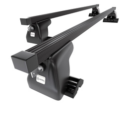Suporte de tejadilho compatível com Peugeot Expert III Van (2016-....) - bagageiro preto - mala de teto - rack de barras - pontos de montagem - Aço