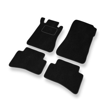 Tapetes de veludo para carros Mercedes-Benz Classe C W203 (2000-2007) - Tapetes para carros preta