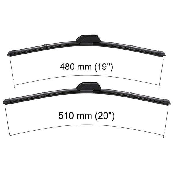 Escovas limpa-vidros para pára-brisas para Hyundai Sonata IV Sedan (03.1998-03.2001) - planas