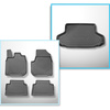 Conjunto de tapetes de bagageira e tapetes de carro feitos sob medida para Honda e Hatchback (03.2020-2024)