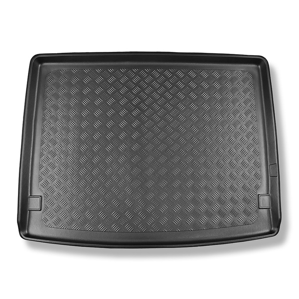 Tapete para a bagageira projetado para Volkswagen Multivan T6 L2 Van (06.2015-2021) - longa distância entre eixos; para a terceira fileira de assentos; tamanho do tapete 124 cm largura x 100 cm de comprimento