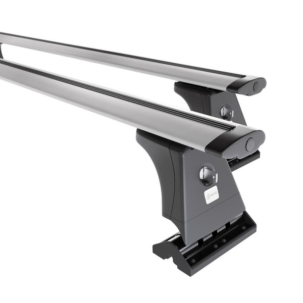 Suporte de tejadilho compatível com Toyota ProAce City Van (2020-....) - bagageiro prata - mala de teto - rack de barras - pontos de montagem - Alumínio