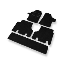 Tapetes de veludo para carros Mercedes-Benz Viano Van (2003-2014) - Tapetes para carros preta