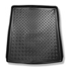 Tapete para a bagageira projetado para Audi A6 C6 Avant (03.2005-2011) - modelos com um sistema de trilhos de fixação no rack; também para a versão Allroad Quattro