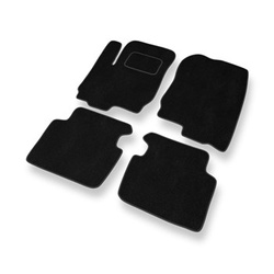 Tapetes de veludo para carros Mitsubishi Colt VI Hatchback (2004-2008) - Tapetes para carros preta