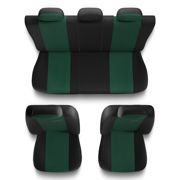 Capas de carro universais para Skoda Fabia I, II, III, IV (1999-....) - verde