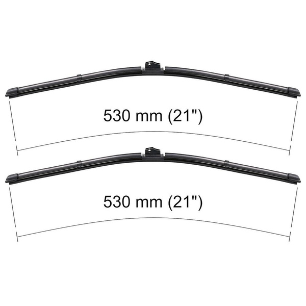 Escovas limpa-vidros para pára-brisas para Skoda Fabia II Hatchback, Combo (12.2006-12.2014) - planas