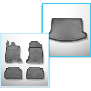 Conjunto de tapetes de bagageira e tapetes de carro feitos sob medida para Subar
