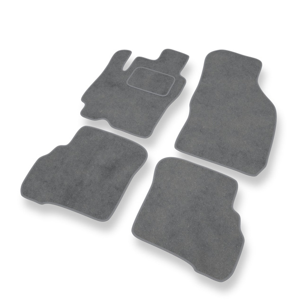 Tapetes de veludo para carros Hyundai Atos II Hatchback (2004-2008) - Tapetes para carros cinza