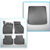 Conjunto de tapetes de bagageira e tapetes de carro feitos sob medida para Volkswagen Golf VIII Variant (11.2020-....) - parte superior do porta-malas; base móvel na posição mais alta; não para a versão mHEV