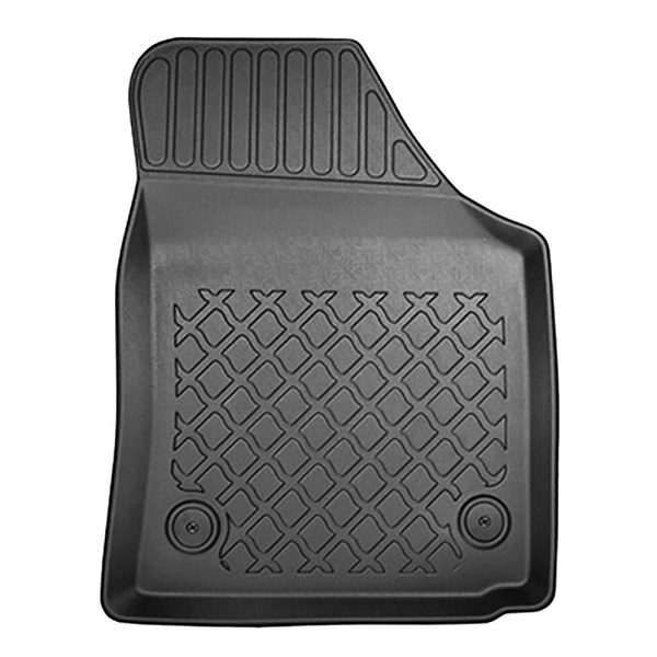 Conjunto de tapetes de bagageira e tapetes de carro feitos sob medida para Volkswagen Touran I 1T Minivan (09.2010-08.2015) - 7 lugares; terceira fileira inclinada