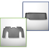 Conjunto de tapetes de bagageira e tapetes de carro feitos sob medida para Tesla Model X SUV (01.2021-....) - 6 lugares; II fileira; para a terceira fileira de assentos