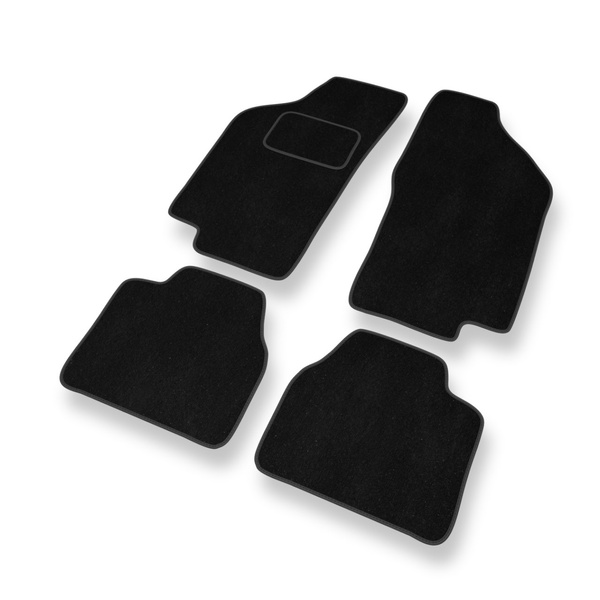 Tapetes de veludo para carros Lancia Delta II Hatchback (1993-1999) - Tapetes para carros preta