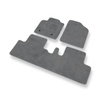 Tapetes de veludo para carros Toyota Avensis Verso II Minivan (2003-2008) - Tapetes para carros cinza