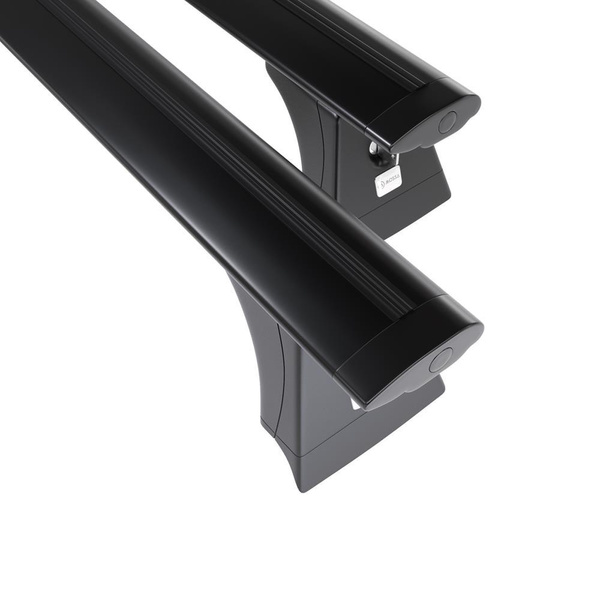 Suporte de tejadilho compatível com Opel Meriva A Minivan (2003-2009) - bagageiro preto - mala de teto - rack de barras - pontos de montagem - Alumínio