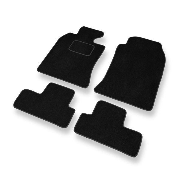Tapetes de veludo para carros Mini Cabrio I Convertível (2004-2009) - Tapetes para carros preta