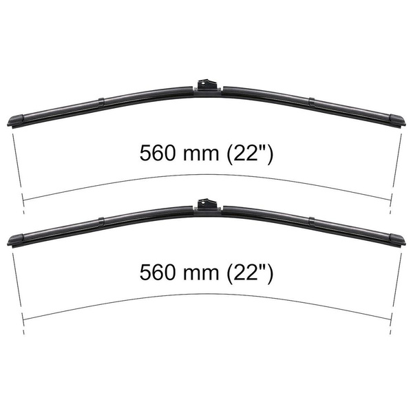 Escovas limpa-vidros para pára-brisas para Mercedes-Benz SLC R172 Roadster (12.2015-2020) - planas
