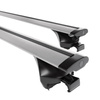 Suporte de tejadilho compatível com Peugeot 508 SW (2011-2019) - bagageiro prata - mala de teto - rack de barras - barras integradas - Alumínio