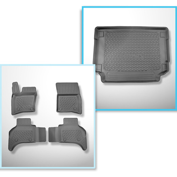 Conjunto de tapetes de bagageira e tapetes de carro feitos sob medida para Land 