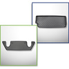 Conjunto de tapetes de bagageira e tapetes de carro feitos sob medida para Tesla Model X SUV (10.2016-12.2020) - 6 lugares; III fileira; para o espaço atrás da terceira fileira de assentos