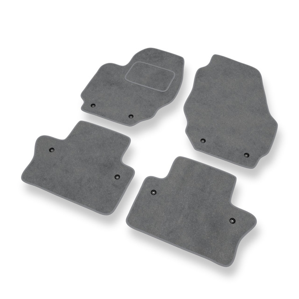 Tapetes de veludo para carros Volvo S60 II Sedan (2010-2018) - Tapetes para carros cinza