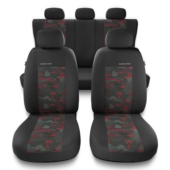 Capas de carro universais para Dacia Logan I, II (2004-2019) - vermelho