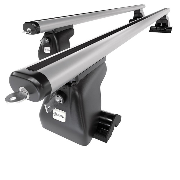 Suporte de tejadilho compatível com Volkswagen California T5 Van (2003-2009) - bagageiro prata - mala de teto - rack de barras - Perfil T - Alumínio