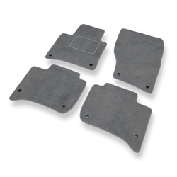 Tapetes de veludo para carros Volkswagen Touareg II SUV (2010-2018) - Tapetes para carros cinza