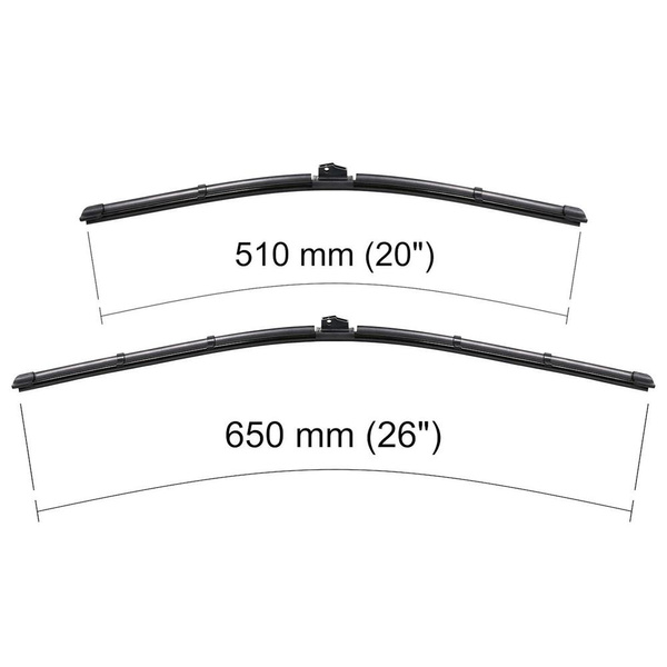 Escovas limpa-vidros para pára-brisas para Volvo XC60 SUV (03.2009-07.2017) - planas