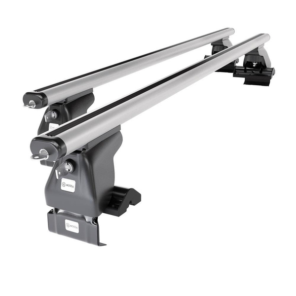 Suporte de tejadilho compatível com Audi A6 C6 Limousine (2004-2010) - bagageiro prata - mala de teto - rack de barras - sem elementos de montagem - Alumínio