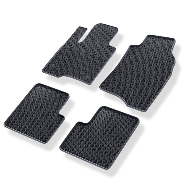 Tapetes de borracha para automóveis Fiat Panda III Hatchback (2012-....) - preto - 4 pcs.